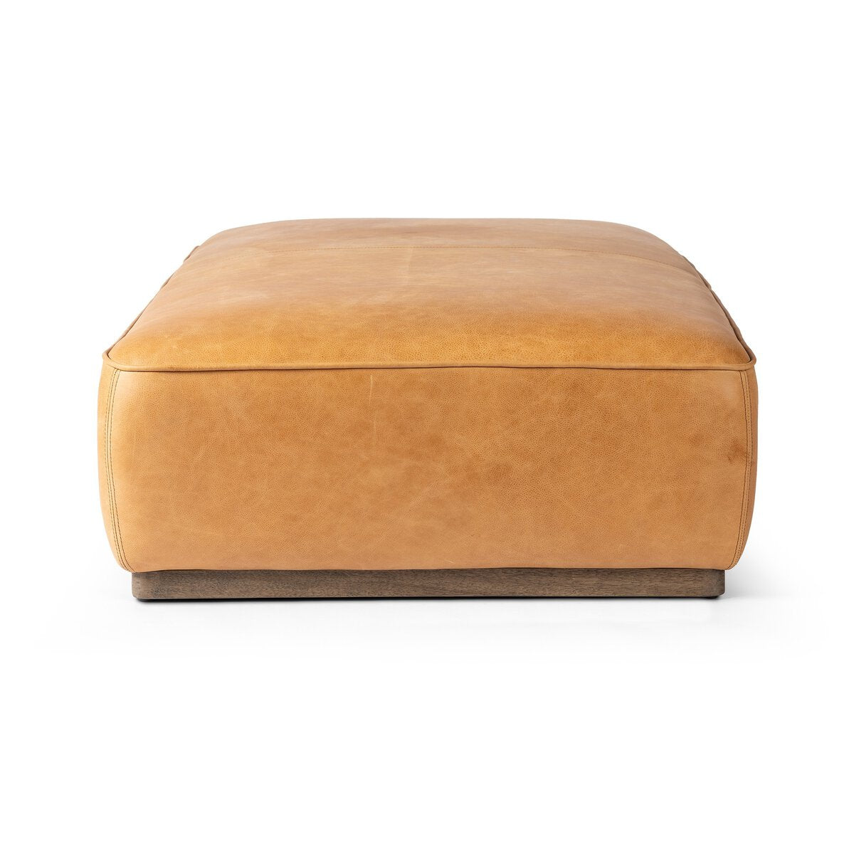Collina 66" Top Grain Leather Cocktail Ottoman - Palermo Butterscotch