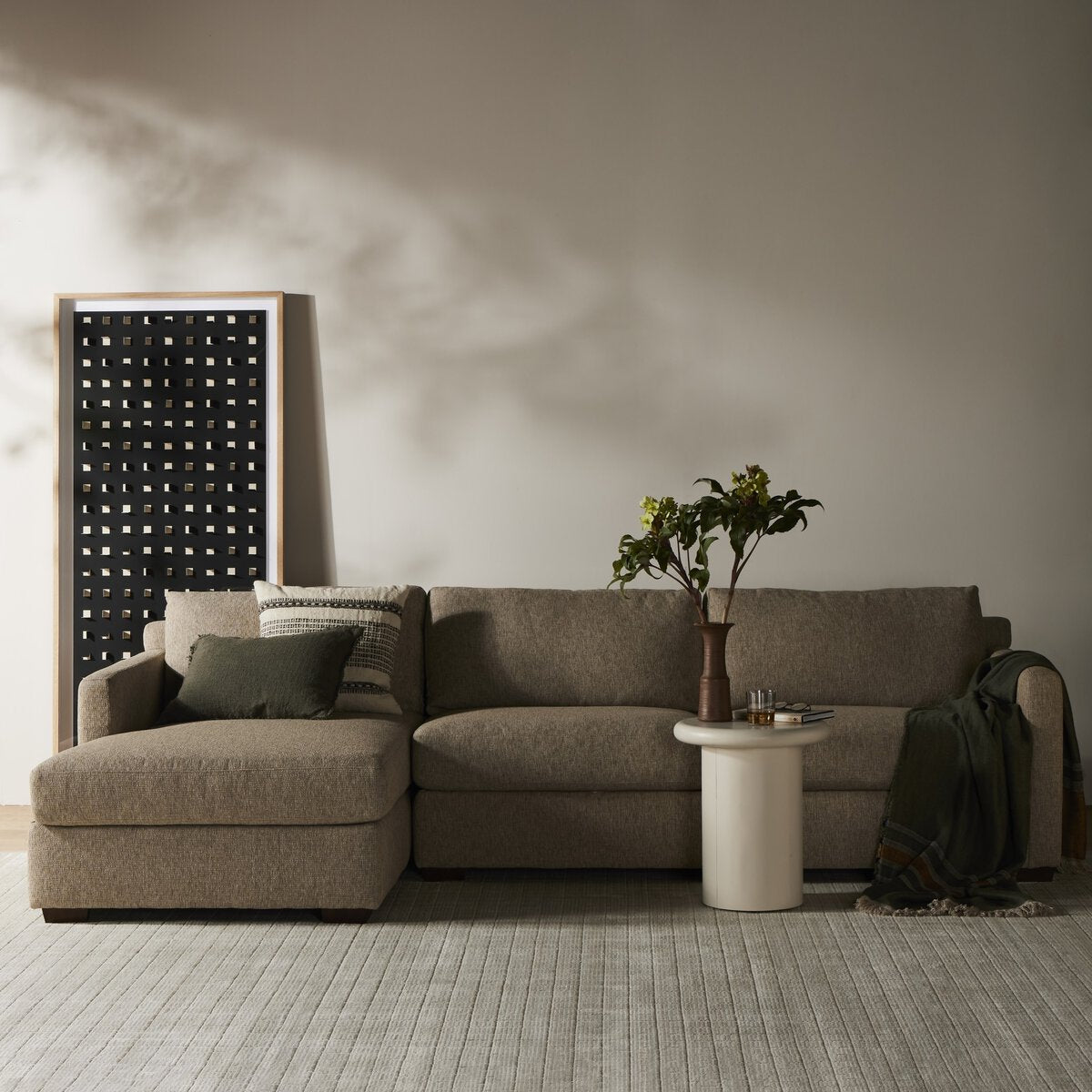 Hermia 112" 2 Cushion + RAF Chaise Sectional - Delta Sand