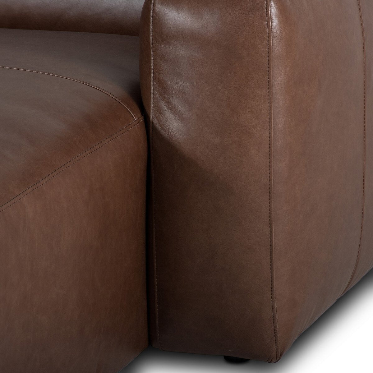 Killian 121" 3 Piece Power Recliner Top Grain Leather RAF Sectional - Sonoma Coco