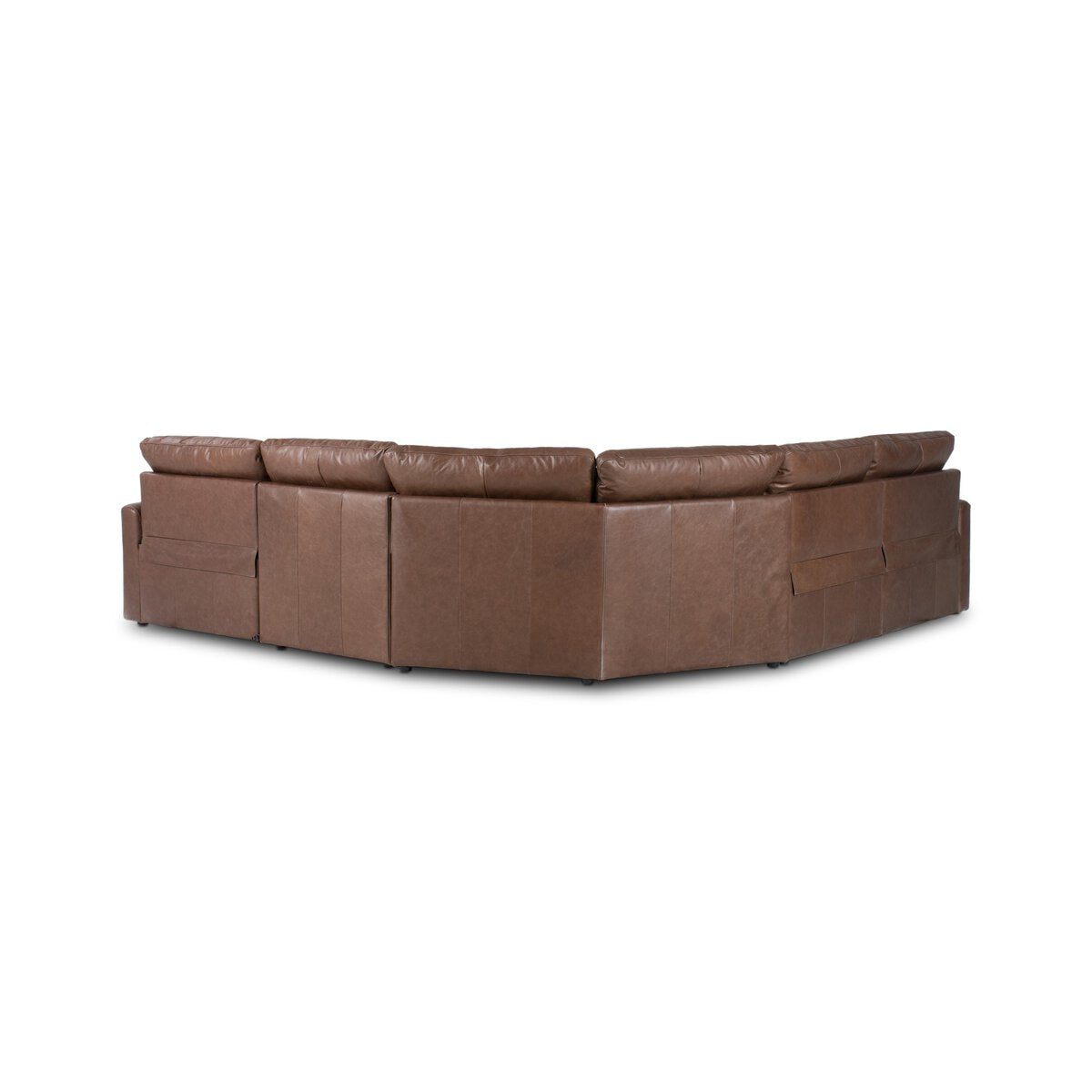 Tillman 120" Top Grain Leather Power Motion Sectional - Sonoma Coco