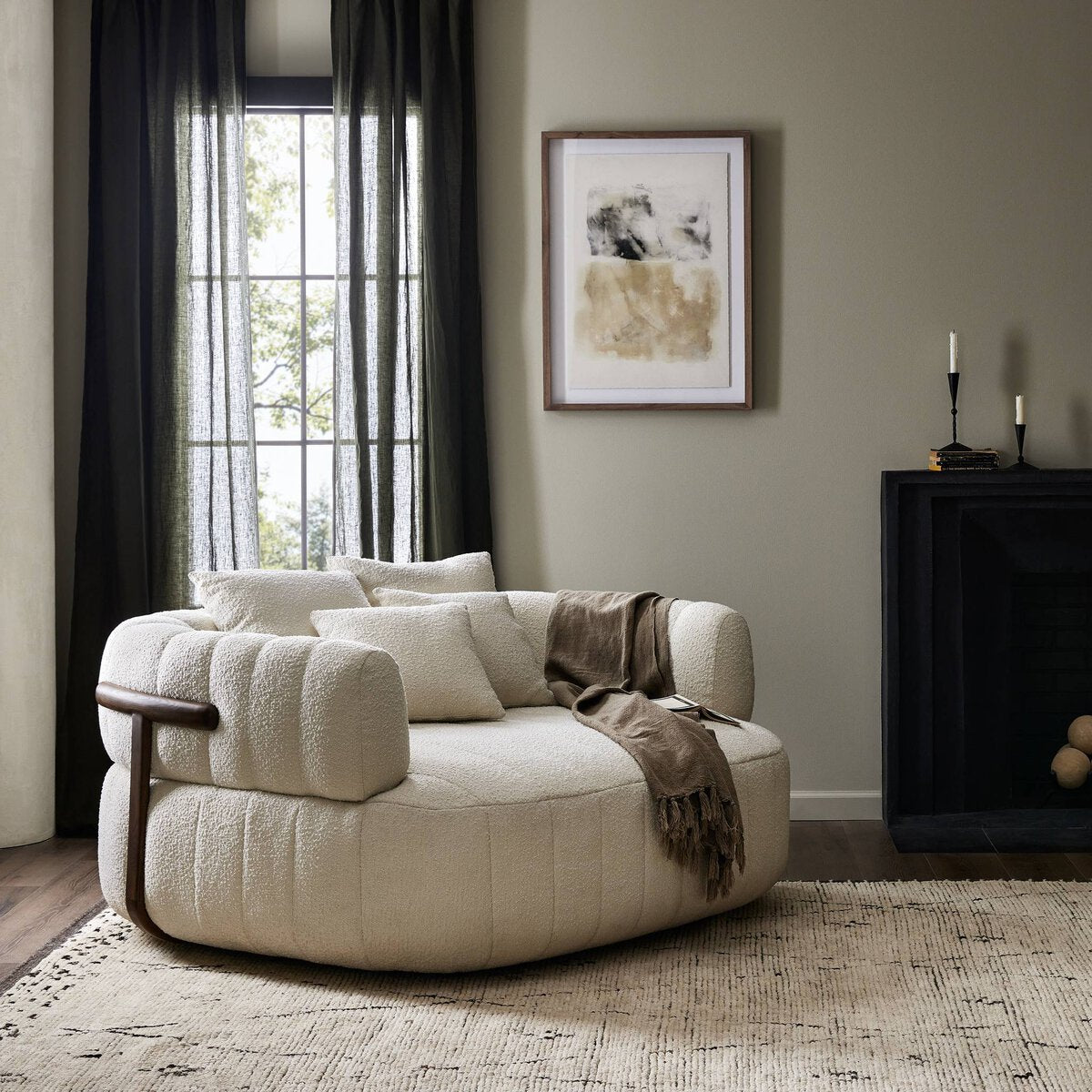 Forest 62" Media Lounger - Altro Snow