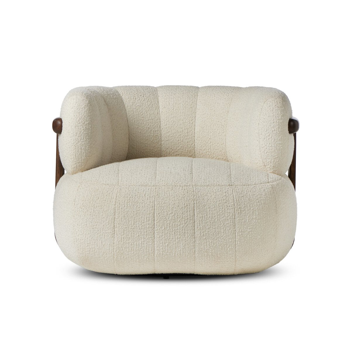 Dorthy 37" Upholstered Swivel Chair - Altro Snow