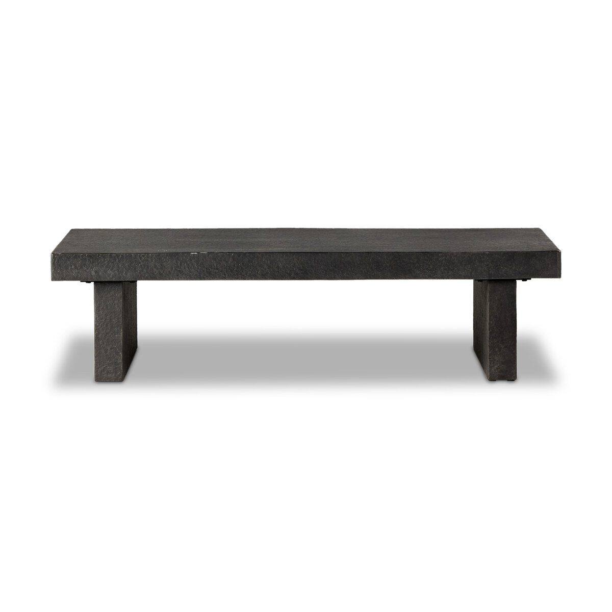Huston 55" Rectangular Coffee Table - Distressed Graphite Concrete