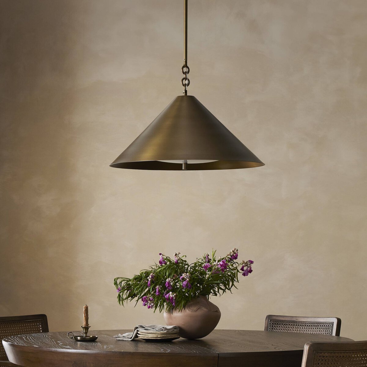Mozelle 26" Pendant - Milk Glass