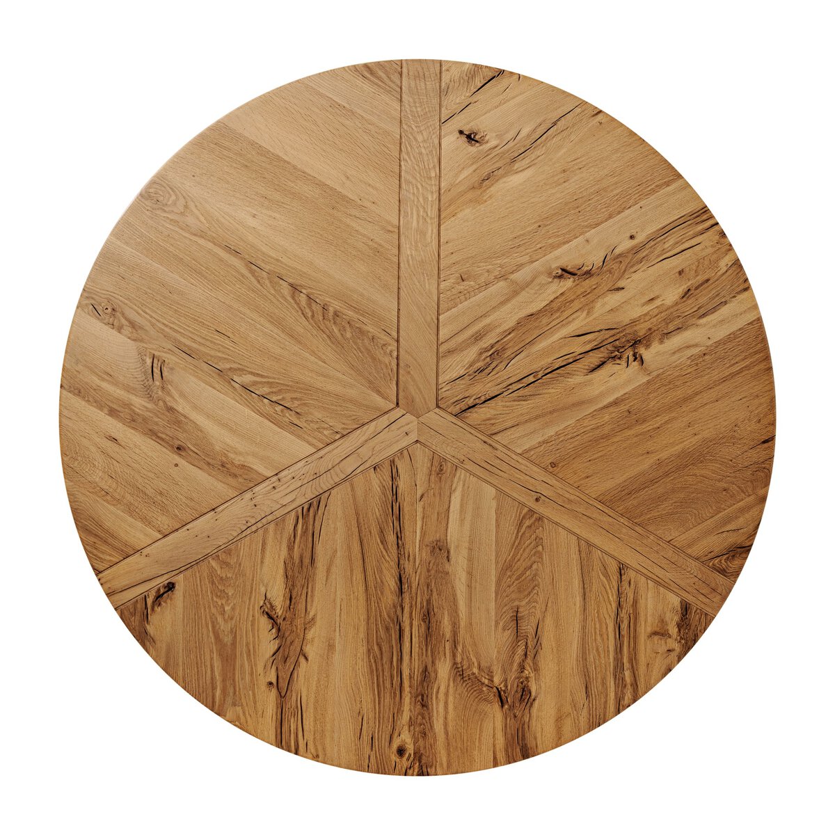 Samara 55" Round Coffee Table - Natural Reclaimed French Oak