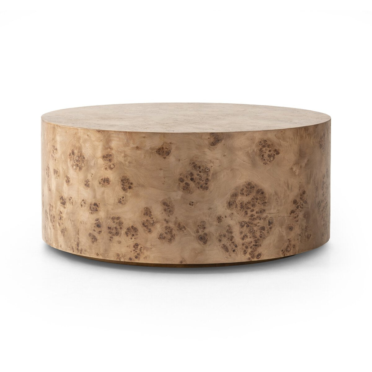 Canton 32" Round Coffee Table - Caramel Burl