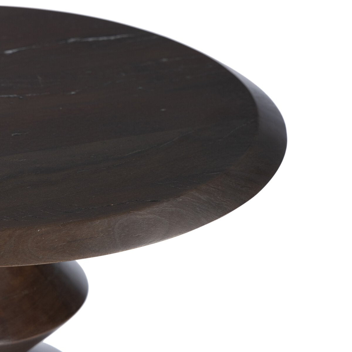 Stacked 22" Round End Table - Reclaimed Russet