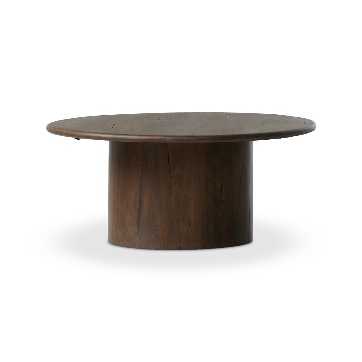 Helmut 41" Round Coffee Table - Aged Belgium Bleach
