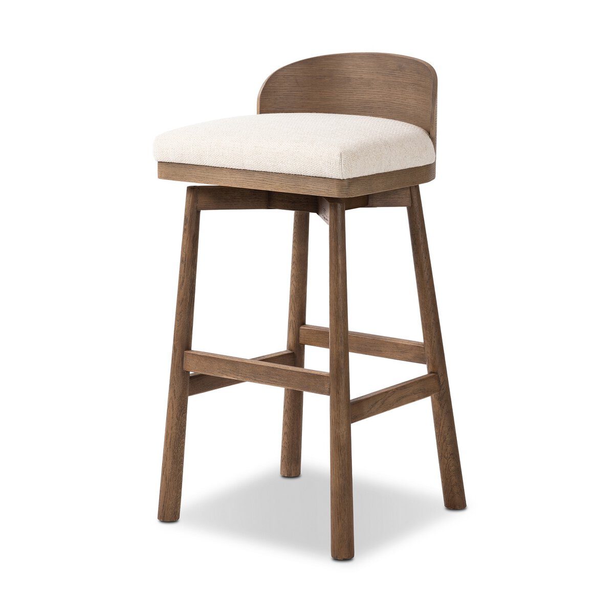 Ashleigh Bar Stool - Performance Thames Cream + Oak
