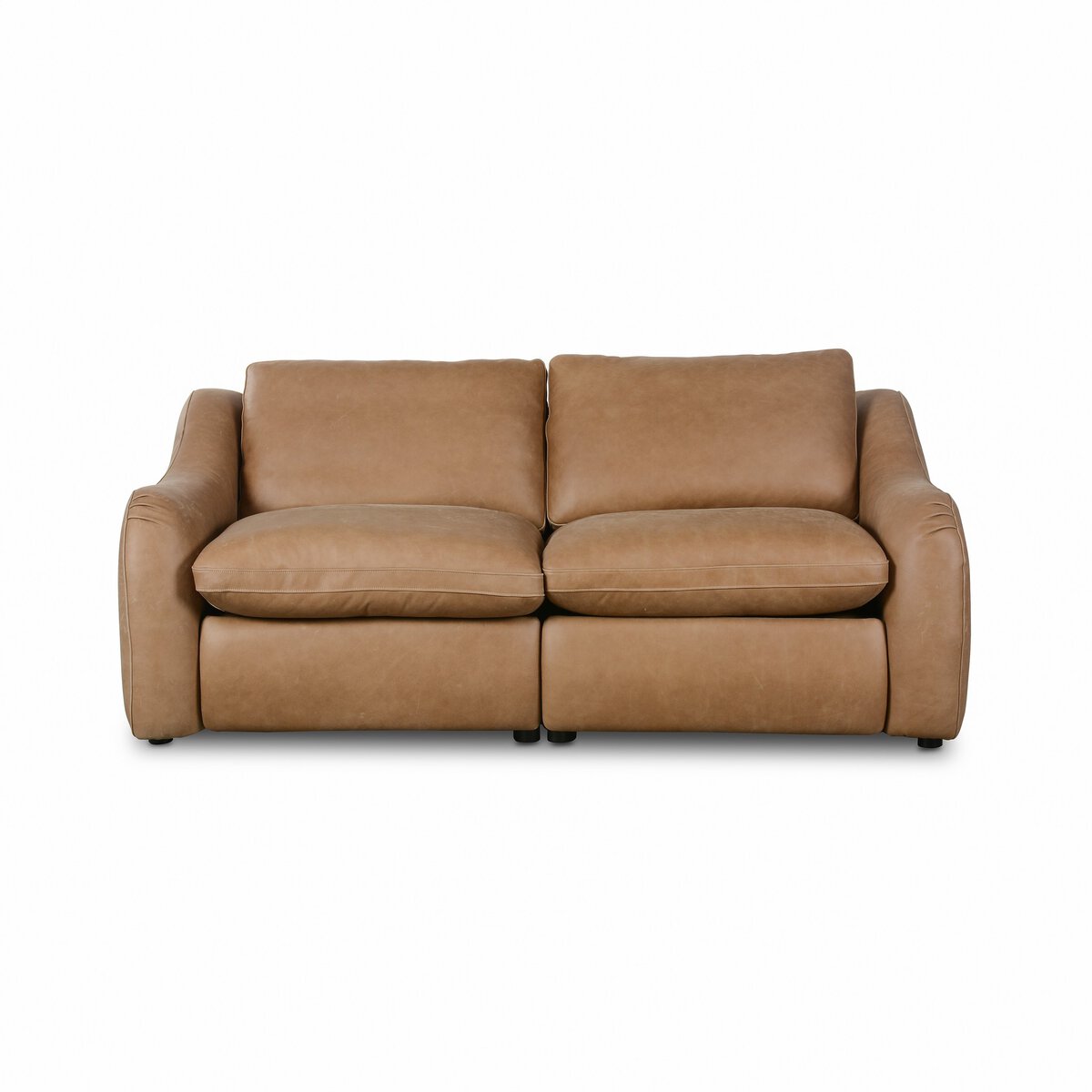 Amata 83" Top Grain Leather 2 Cushion Power Motion Sofa - Palermo Drift