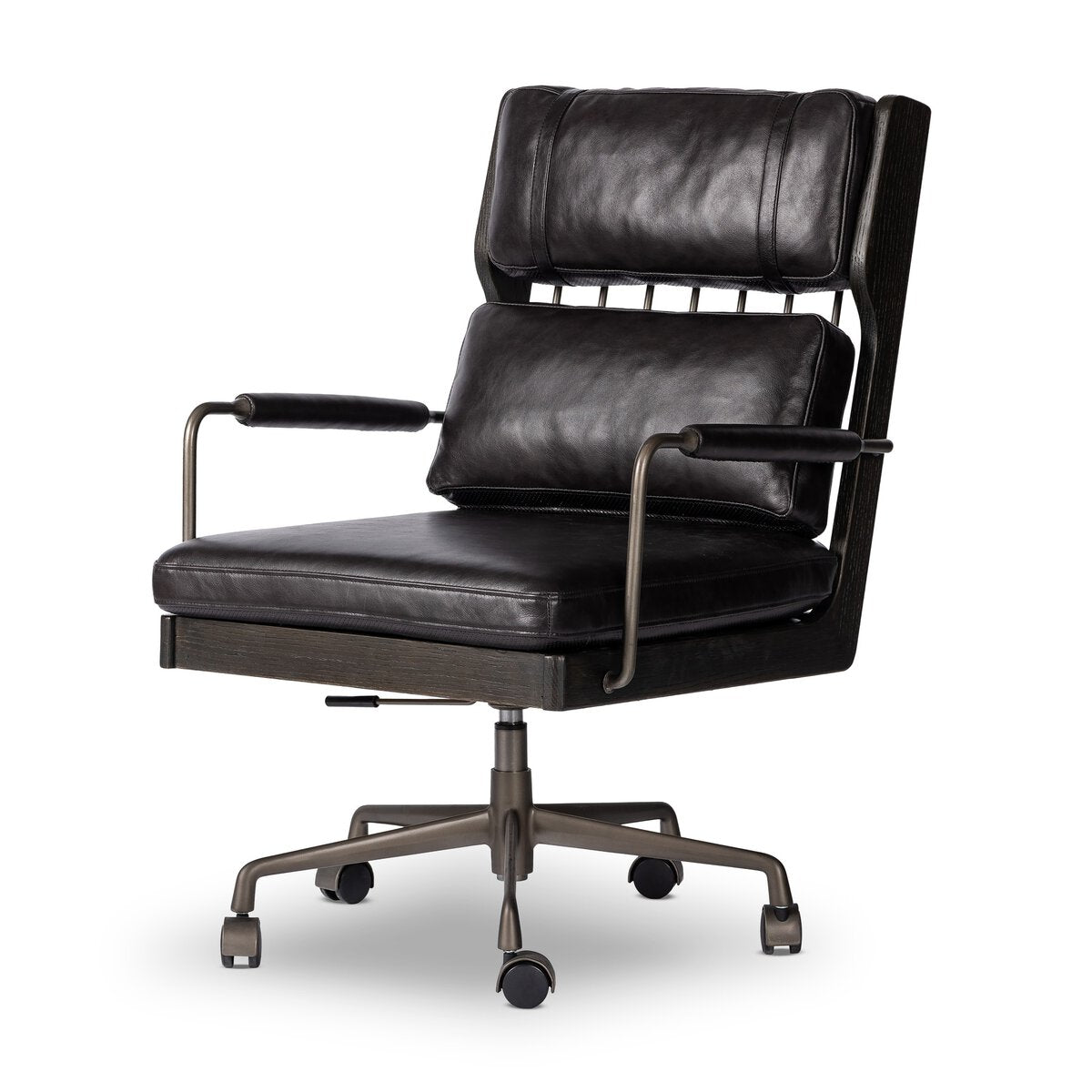 Livingston 26" Top Grain Leather Desk Chair - Sonoma Black