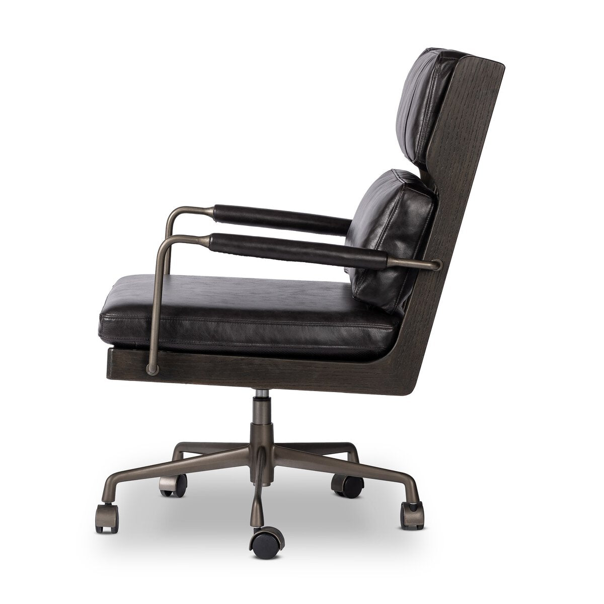 Livingston 26" Top Grain Leather Desk Chair - Sonoma Black