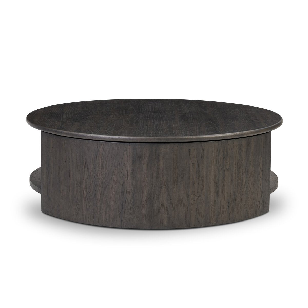 Florrie 48" Round Coffee Table - Smoked Black