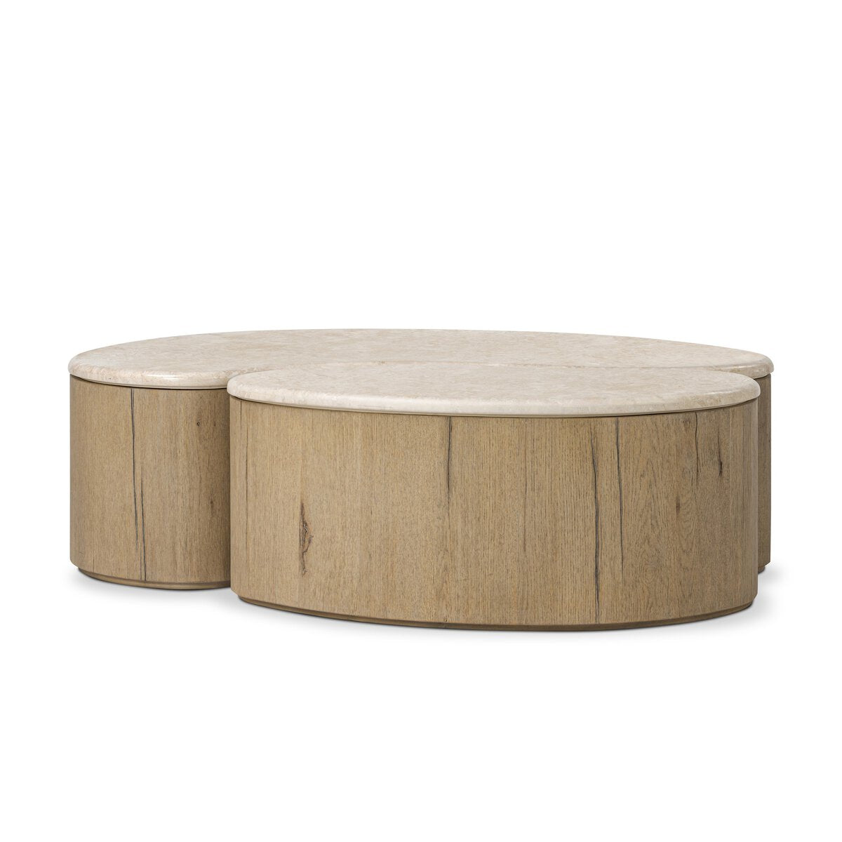 Moxie 55" Nesting Coffee Table - Cappuccino Marble