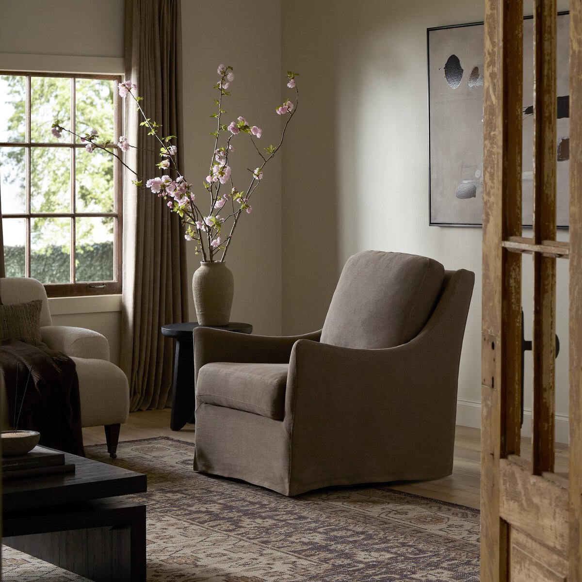 Enzo 33" Swivel Chair - Broadway Coffee