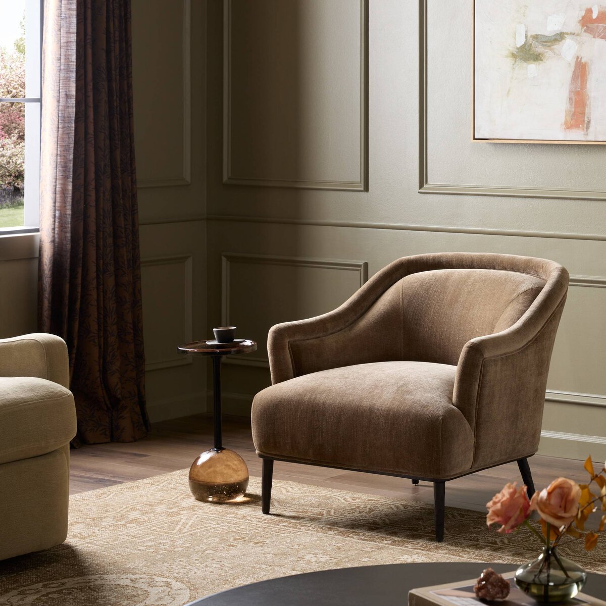 Noah 32" Chair - Mushroom + Iron