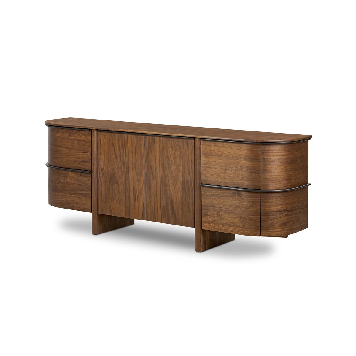 Hartford 82" Rounded Sideboard - Toasted Walnut