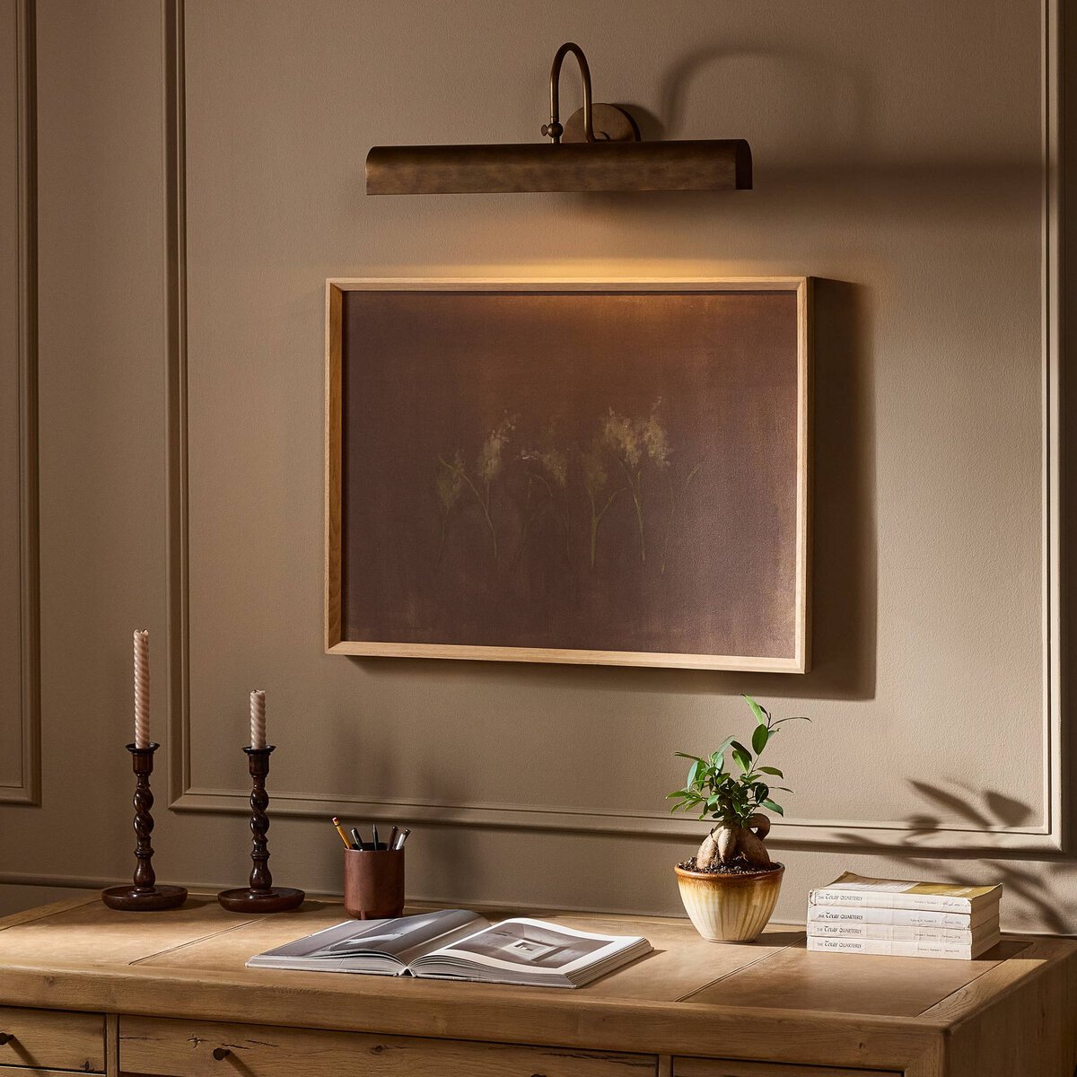 Benito 24" Picture Light - Burnished Brass Iron