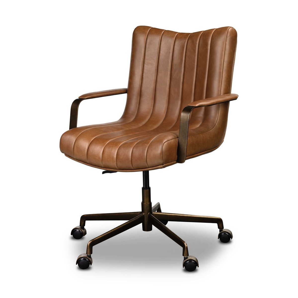 Landon 26" Top Grain Leather Desk Chair - Sonoma Chestnut