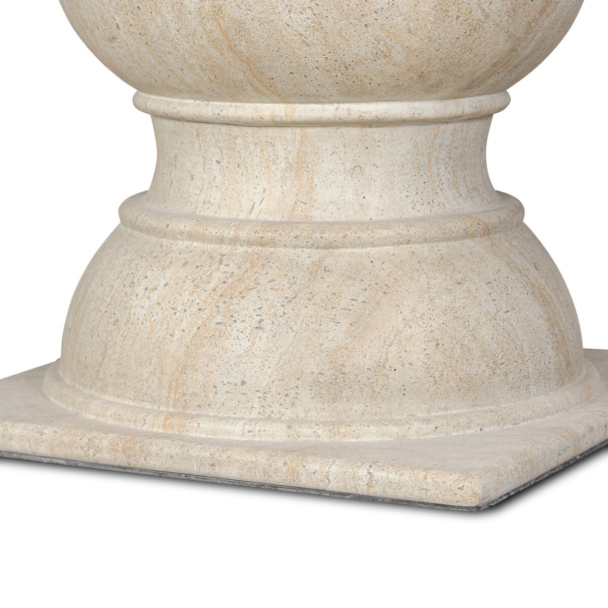 Elliana 55" Concrete + Travertine Round Dining Table