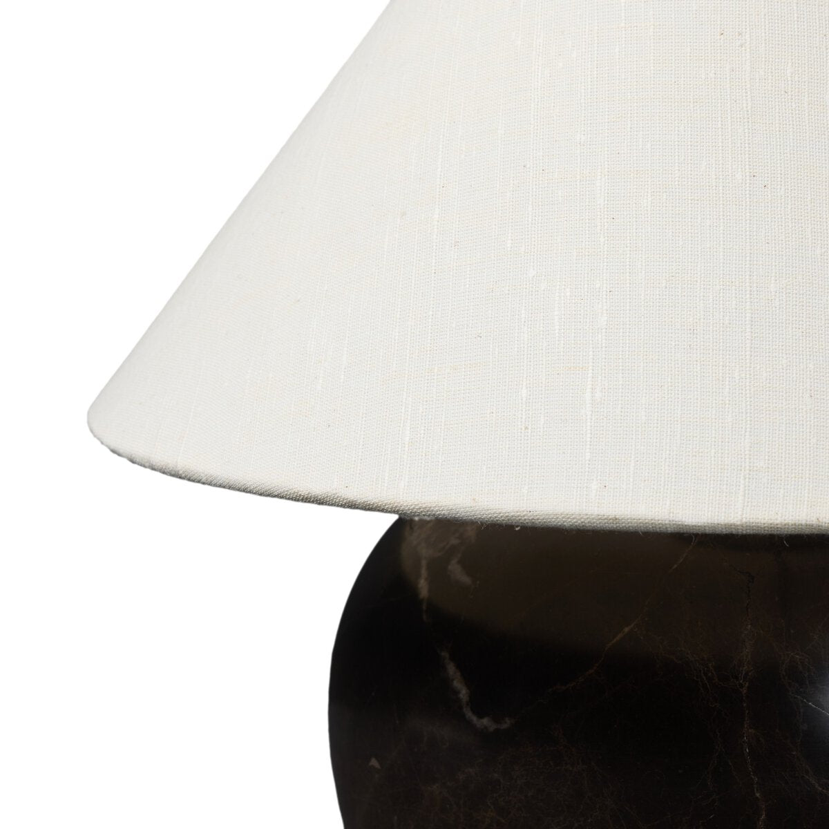 Devon 14" Table Lamp - Brown Italian Marble