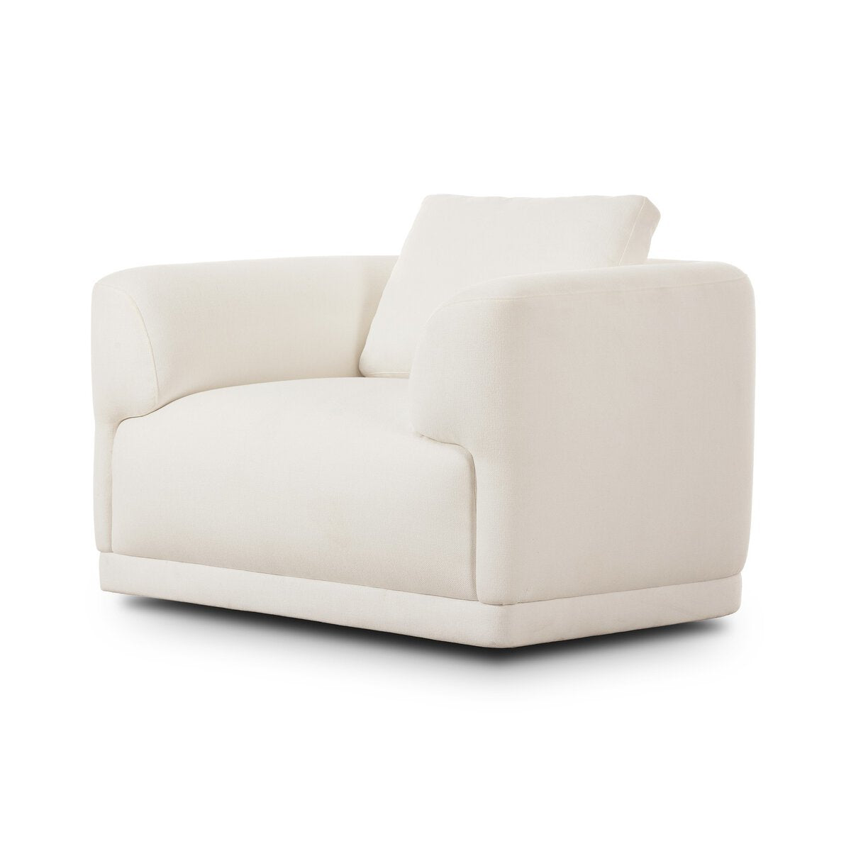Paula 41" Upholstered Swivel Chair - Crypton Nomad Marshmallow