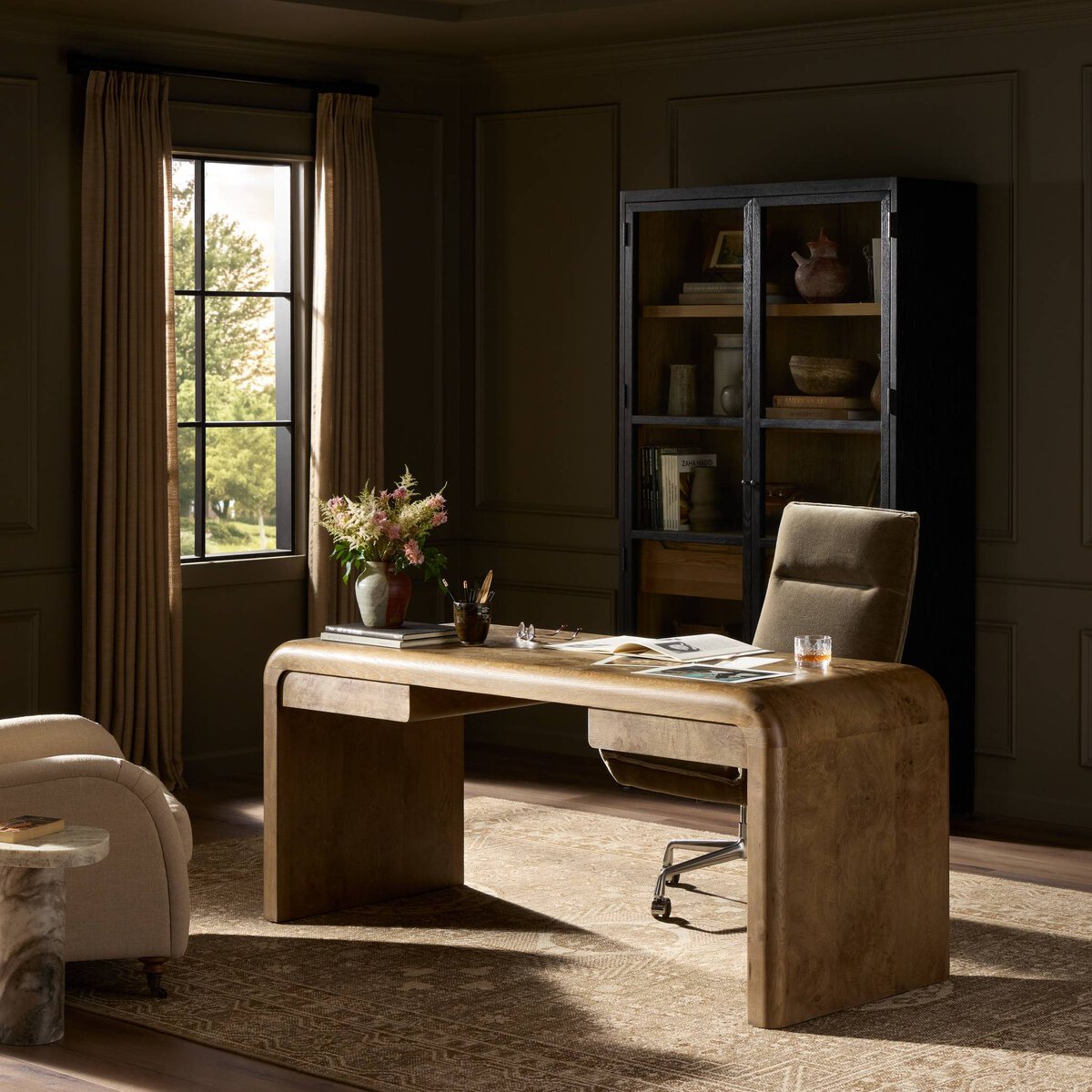 Taven 70" Desk - Rye Medium Burl Oak