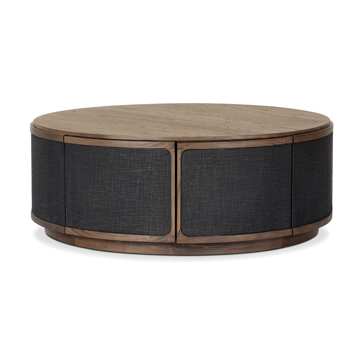 Garnet 45" Round Coffee Table - Stained Saddle Brown