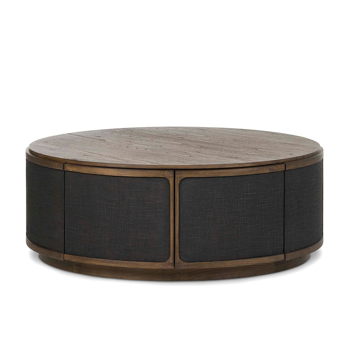 Garnet 45" Round Coffee Table - Stained Saddle Brown