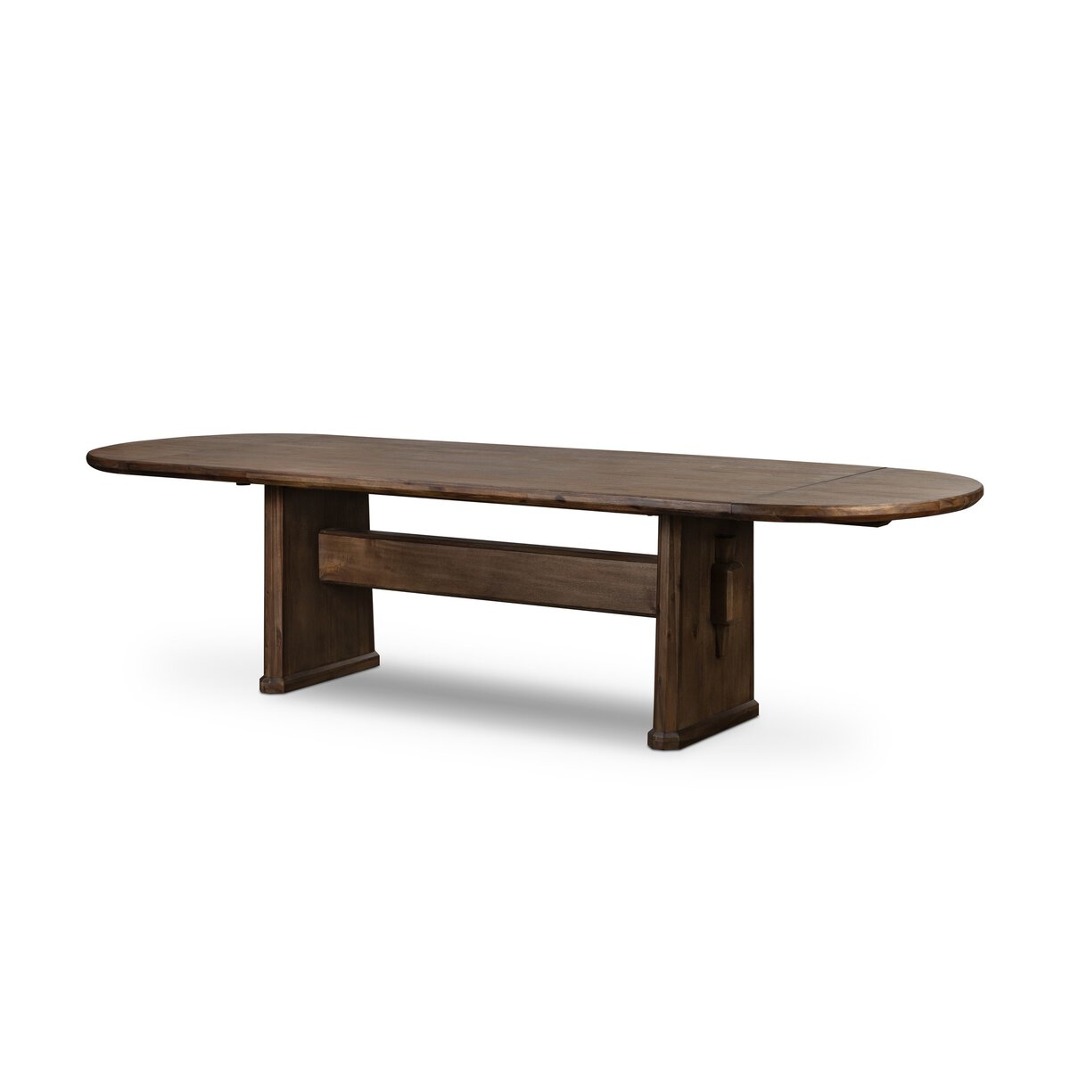 Colin 84" - 110" Oval Extension Dining Table - Weathered Acacia