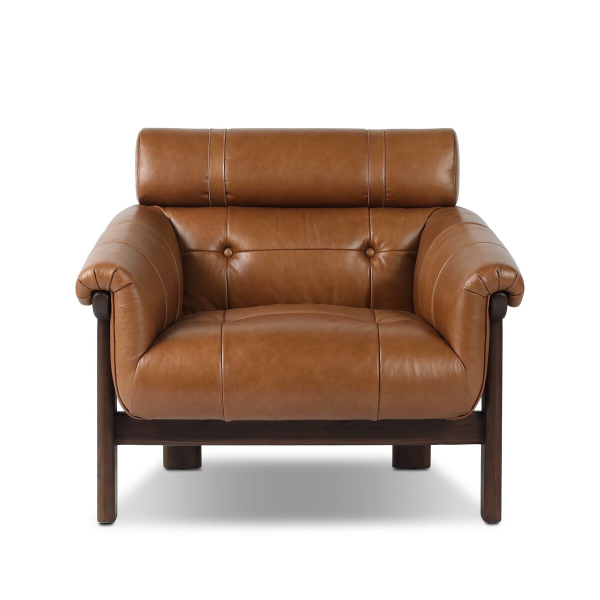 Brisa 37" Top Grain Leather Occasional Chair - Sonoma Chestnut