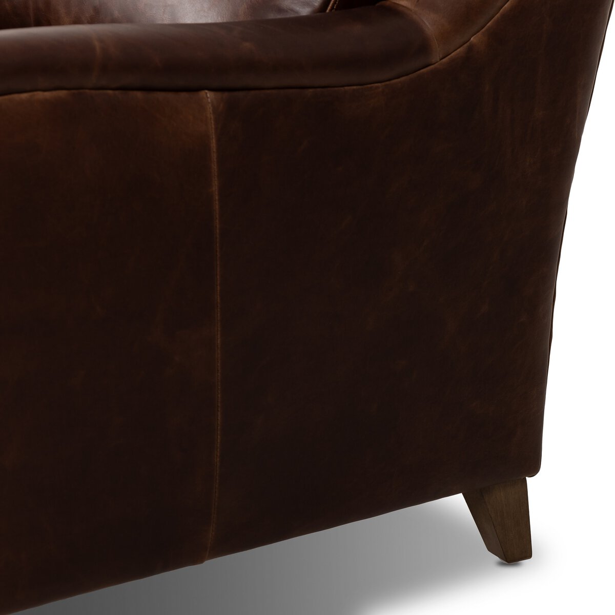 Forest 96" Top Grain Leather Bench Cushion - Raleigh Cigar