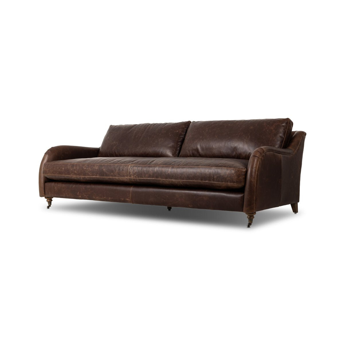 Forest 96" Top Grain Leather Bench Cushion - Raleigh Cigar