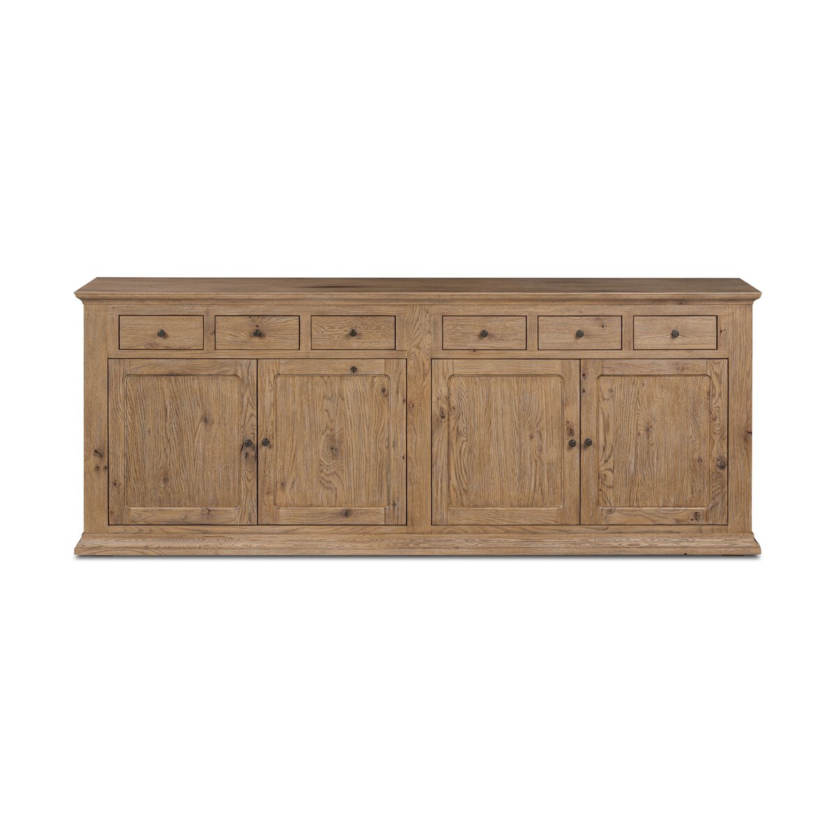 Madelyn 79" 4 Door 6 Drawer Sideboard - Weathered Oak