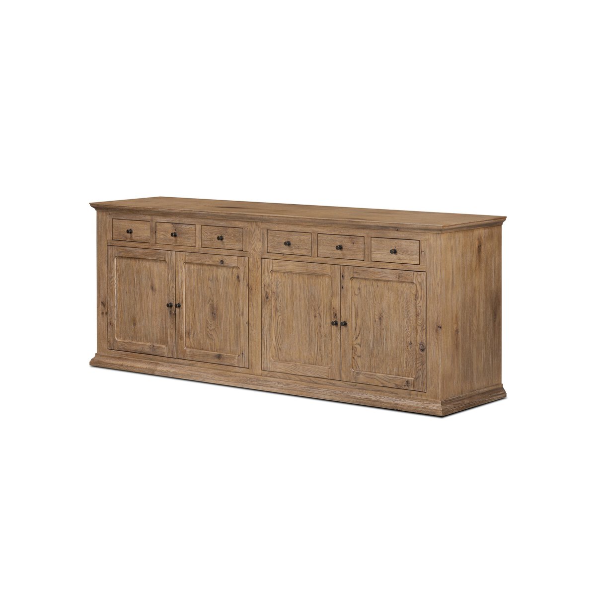 Madelyn 79" 4 Door 6 Drawer Sideboard - Weathered Oak