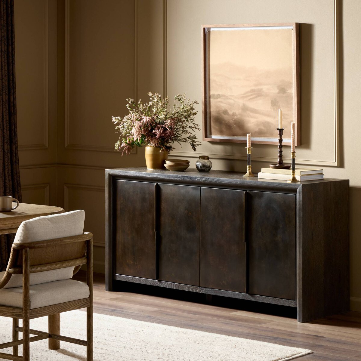Eliana 66" Oak Sideboard - Expresso Oak