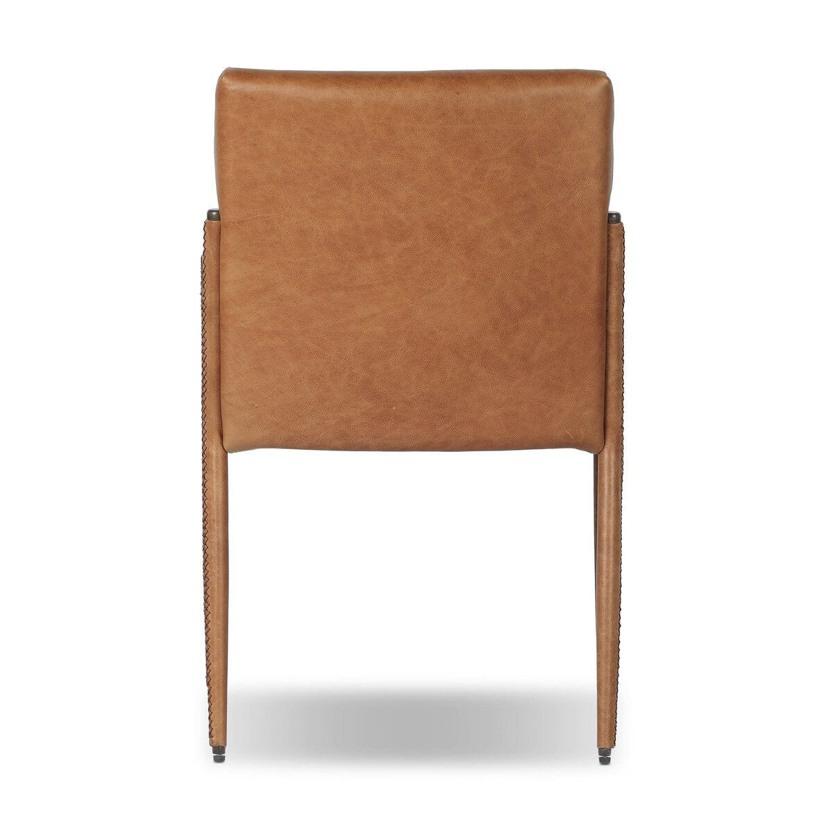 Quinn 20" Top Grain Leather Dining Chair - Chaps Saddle
