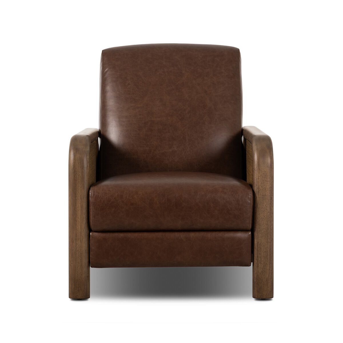 Leander 30" Top Grain Leather Recliner - Havana Brown