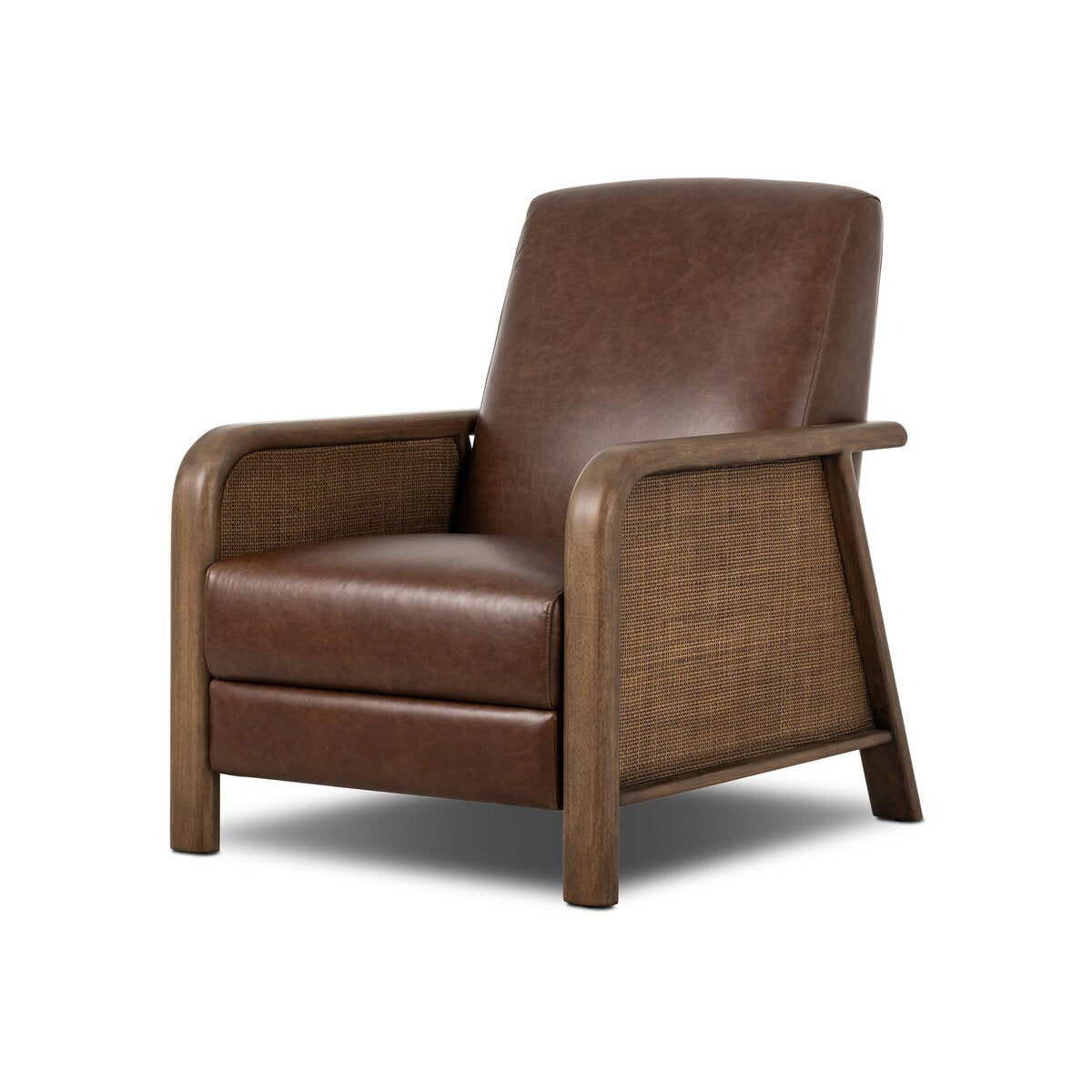 Leander 30" Top Grain Leather Recliner - Havana Brown