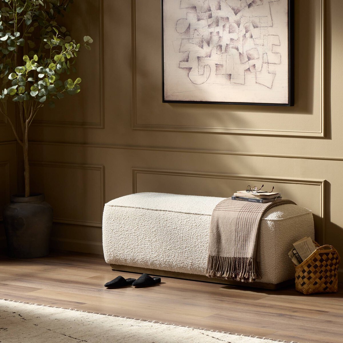 Calla 55" Accent Bench - Knoll Natural