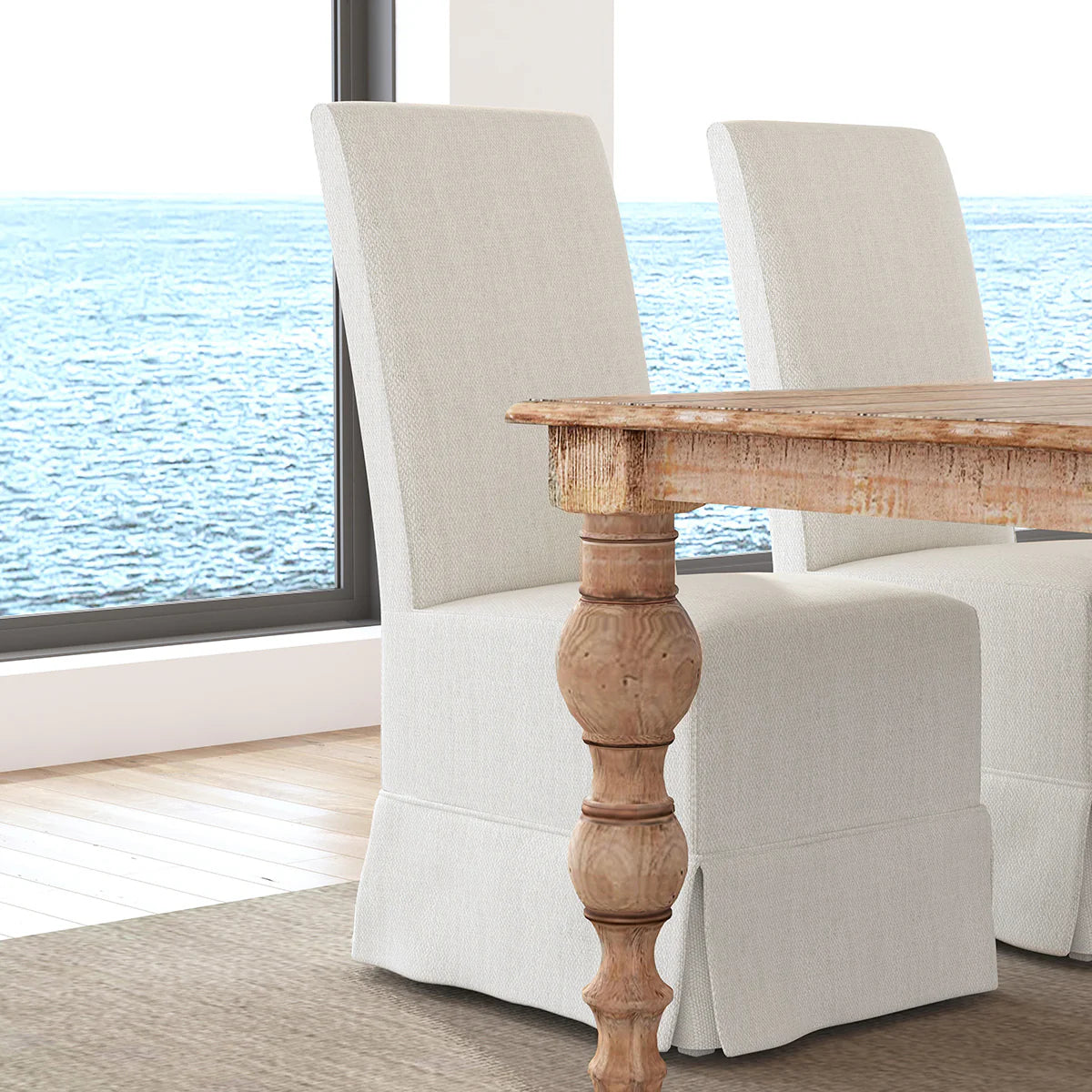 Melanie Upholstered Side Chair - Natural