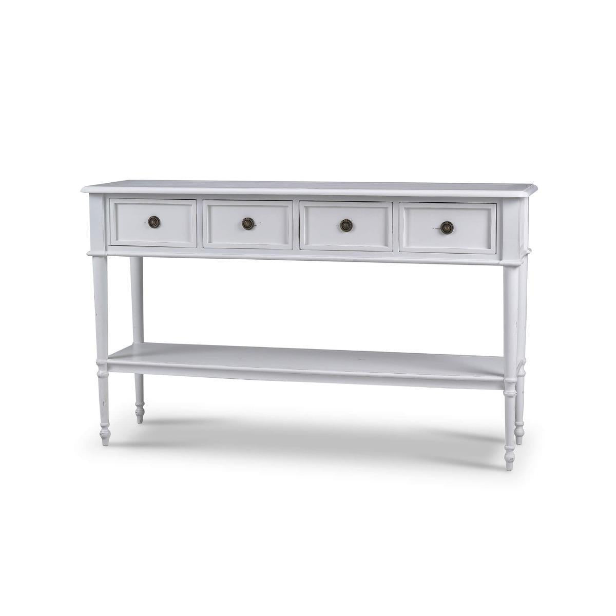 Fern 59" 4 Drawer Console Table - Architectural White