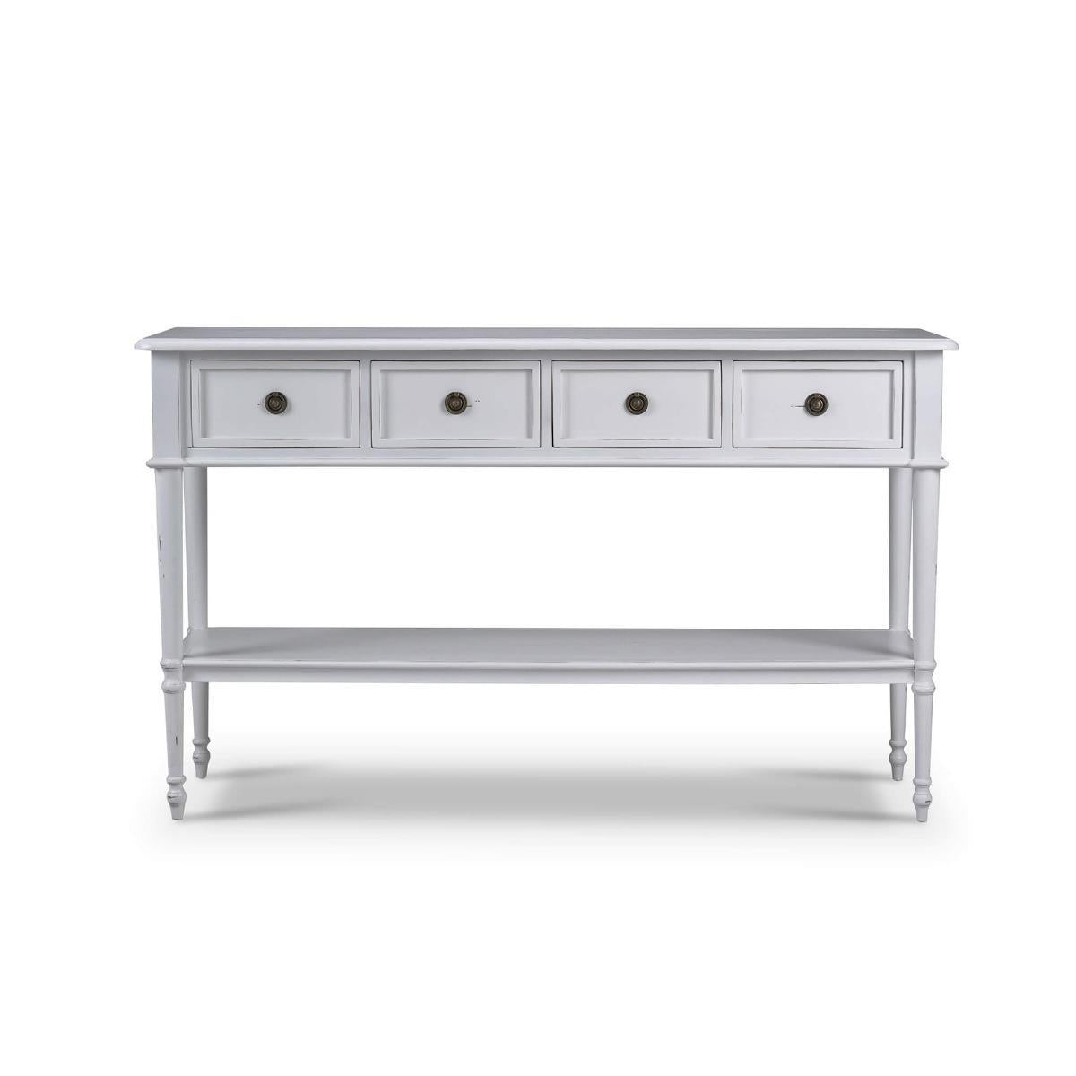 Fern 59" 4 Drawer Console Table - Architectural White
