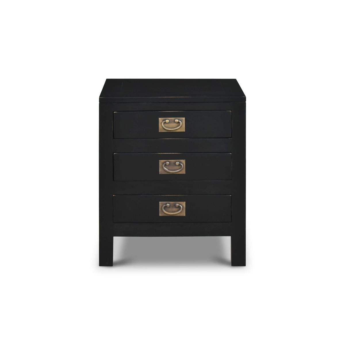 Dothan 20" Mahogany 3 Drawer End Table - Batavia Black