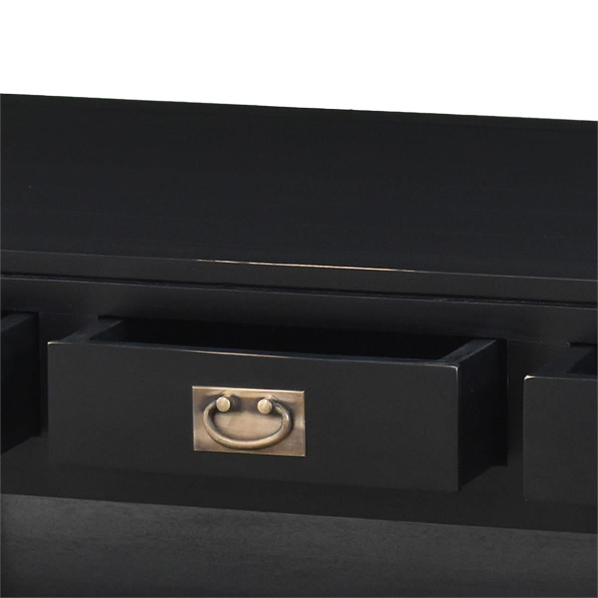 Dothan 47" Mahogany 6 Drawer Coffee Table - Batavia Black