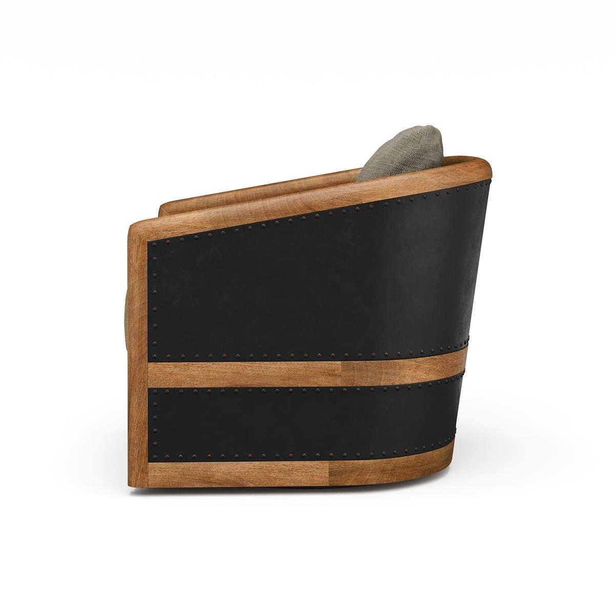 Alva 30" 30" Swivel Chair - Fruitwood + Sand