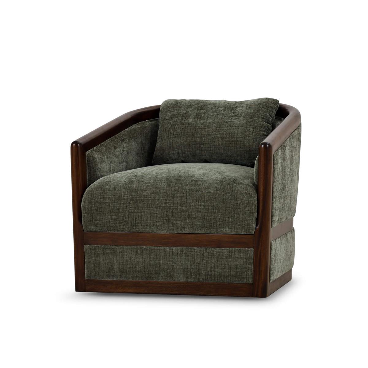 Albans 30" Swivel Chair - Thames Moss Green