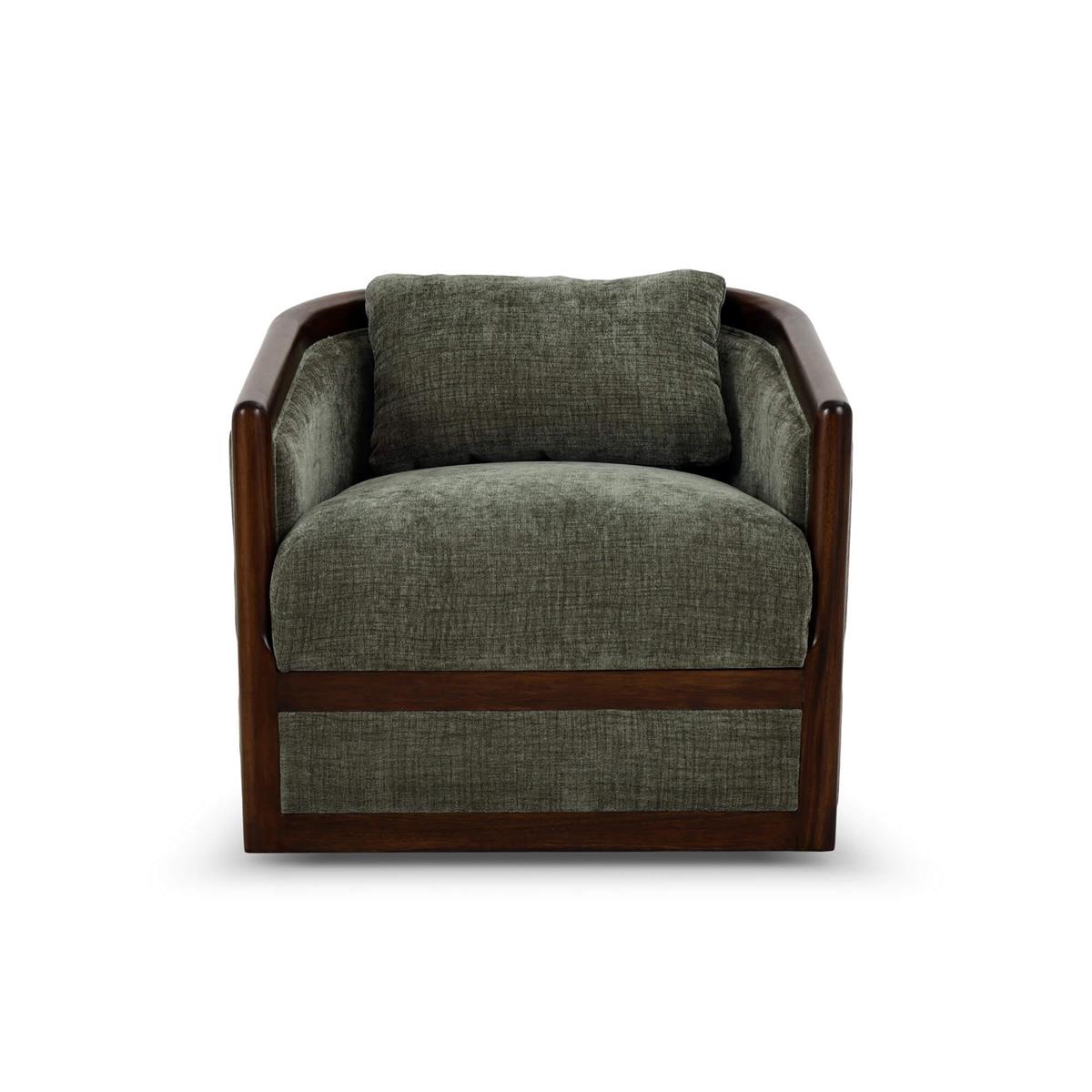 Albans 30" Swivel Chair - Thames Moss Green