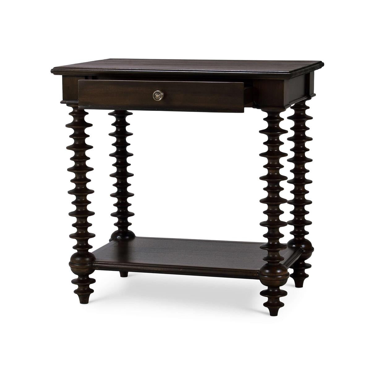 Ronnell 30" Mahogany Side Table - Walnut