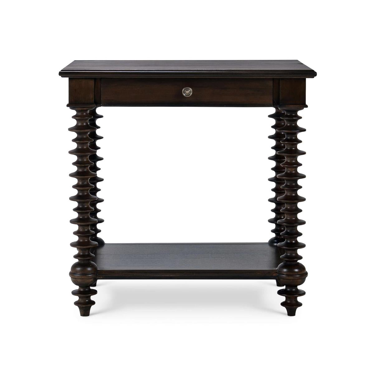Ronnell 30" Mahogany Side Table - Walnut